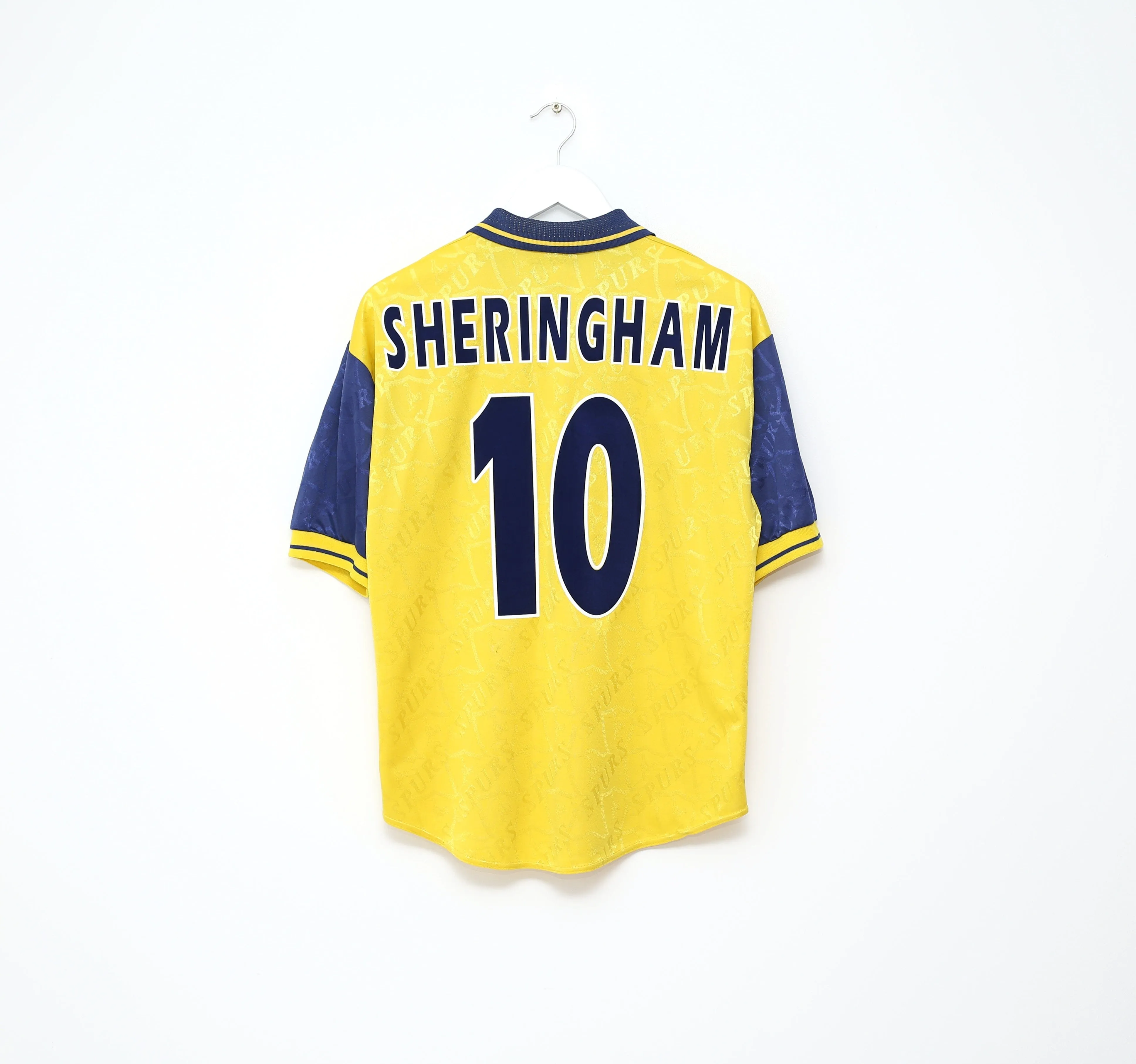 1995/97 SHERINGHAM #10 Tottenham Hotspur Vintage PONY Away Football Shirt (M)