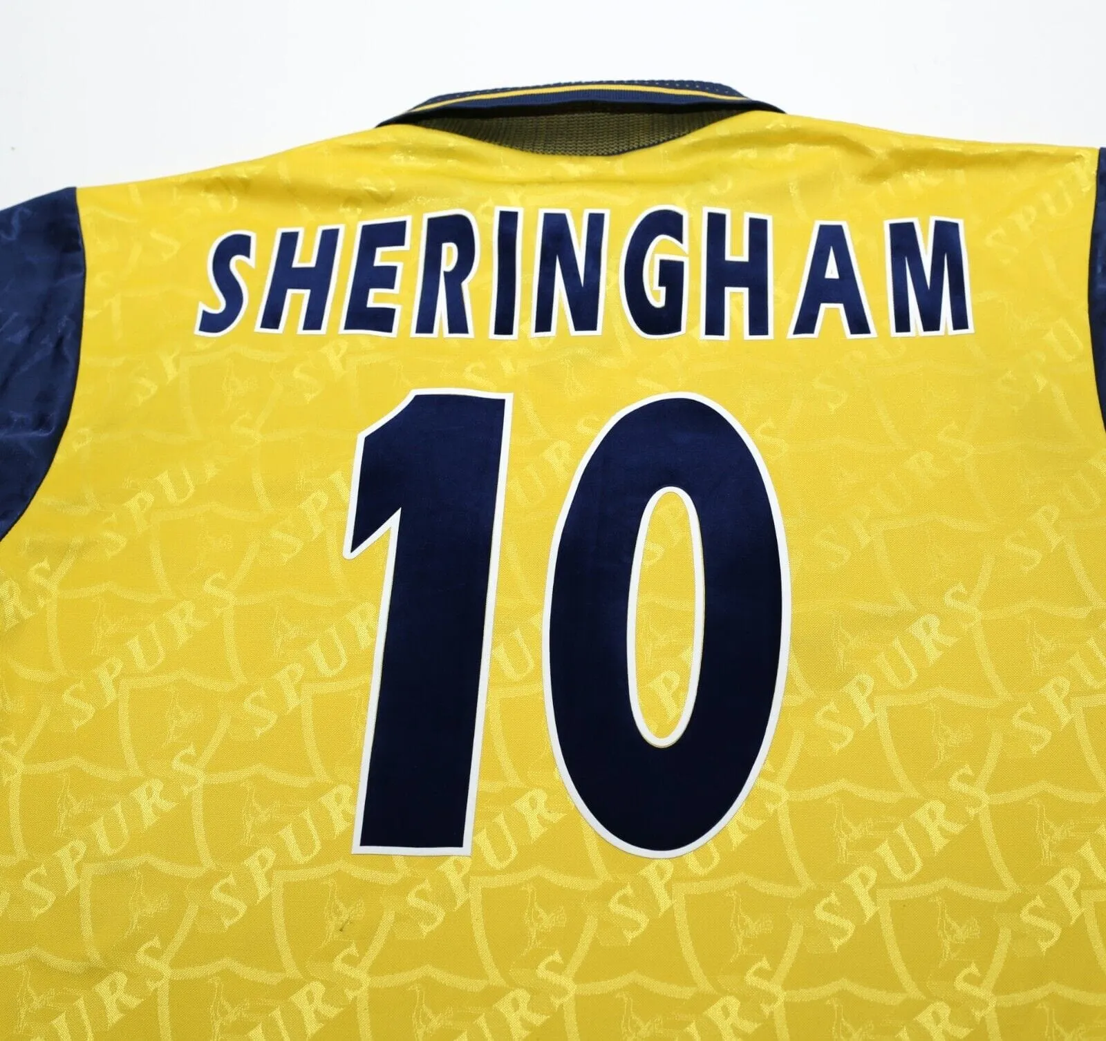 1995/97 SHERINGHAM #10 Tottenham Hotspur Vintage PONY Away Football Shirt (M)