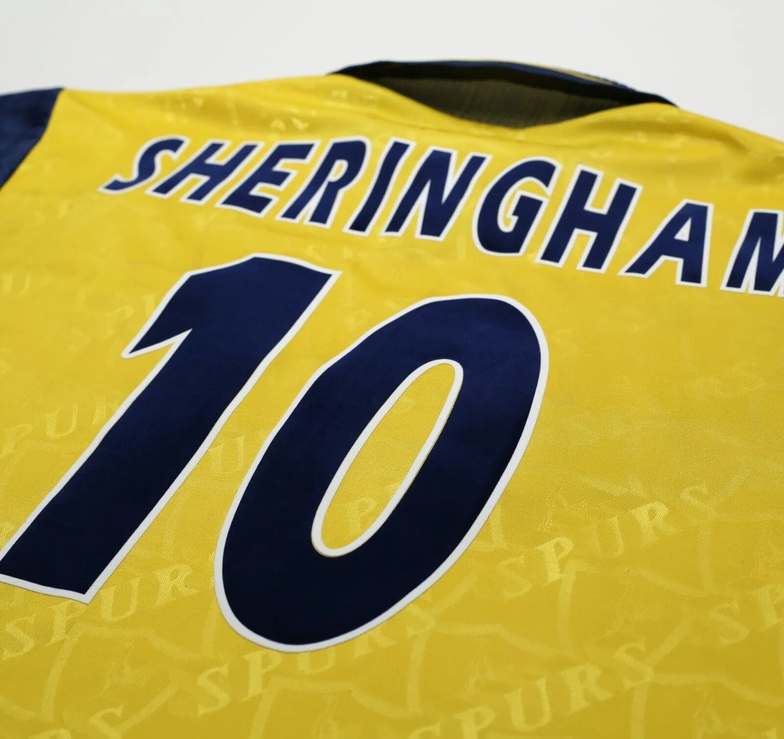 1995/97 SHERINGHAM #10 Tottenham Hotspur Vintage PONY Away Football Shirt (M)