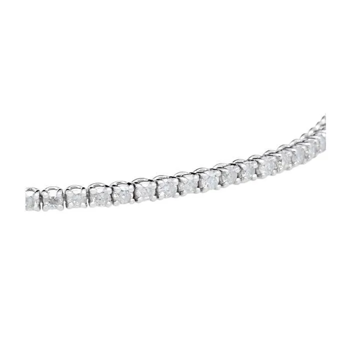 2ct Round Cut Real Diamond Tennis Bracelet 14K White Gold 7" Women's