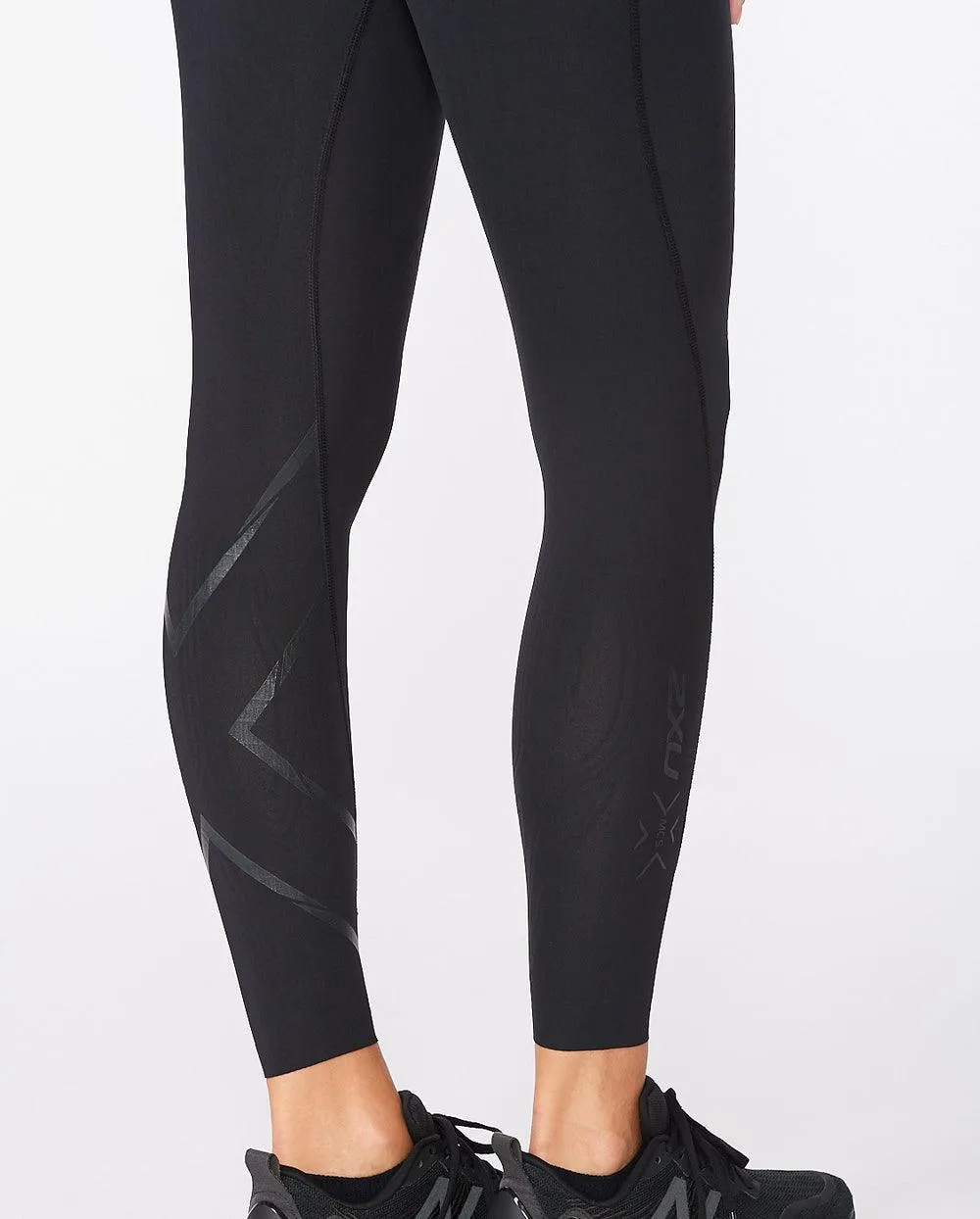 2XU Force Mid-Rise Womens Compression Tights (Black/Nero)