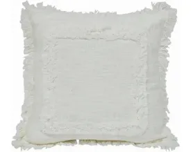 Amina Textured Cushion White 45