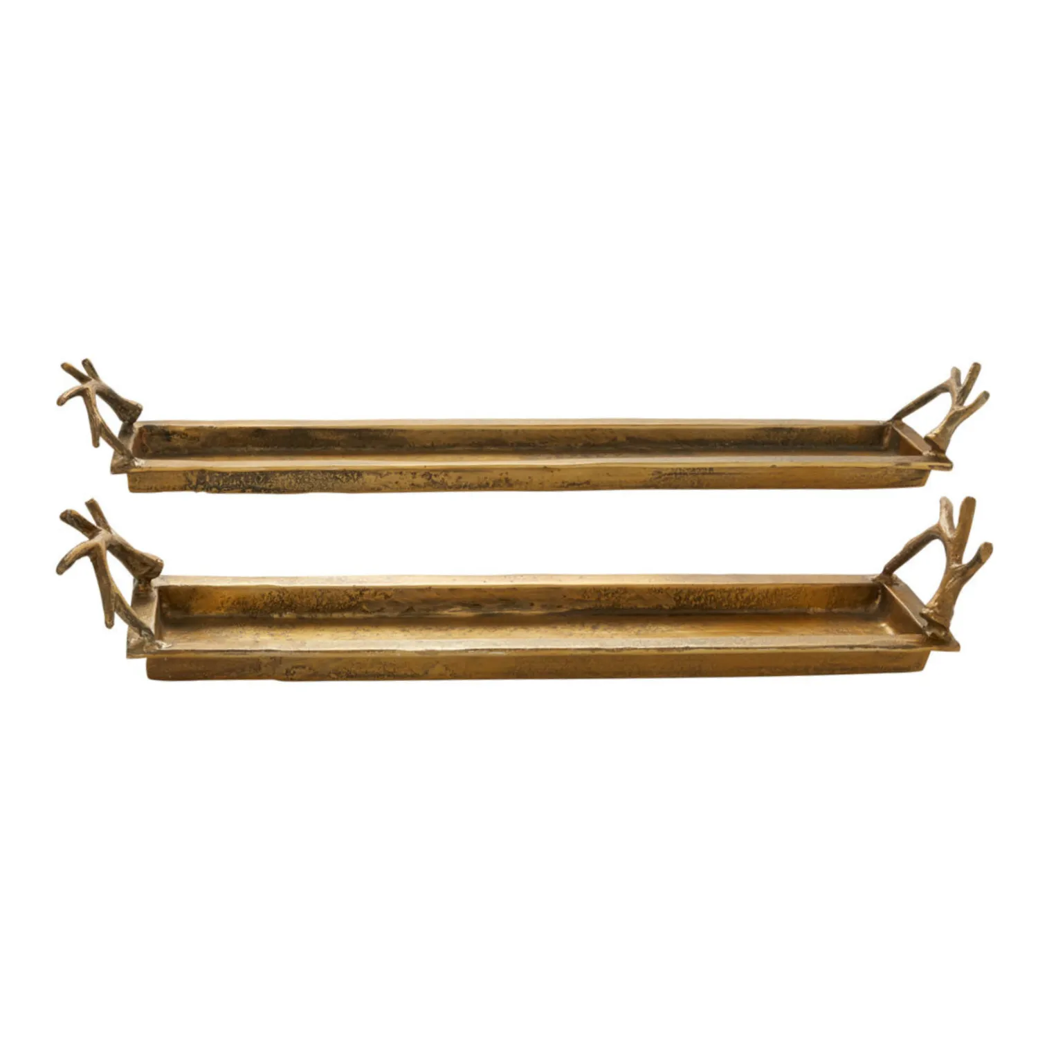 Antique Gold Antler Tray