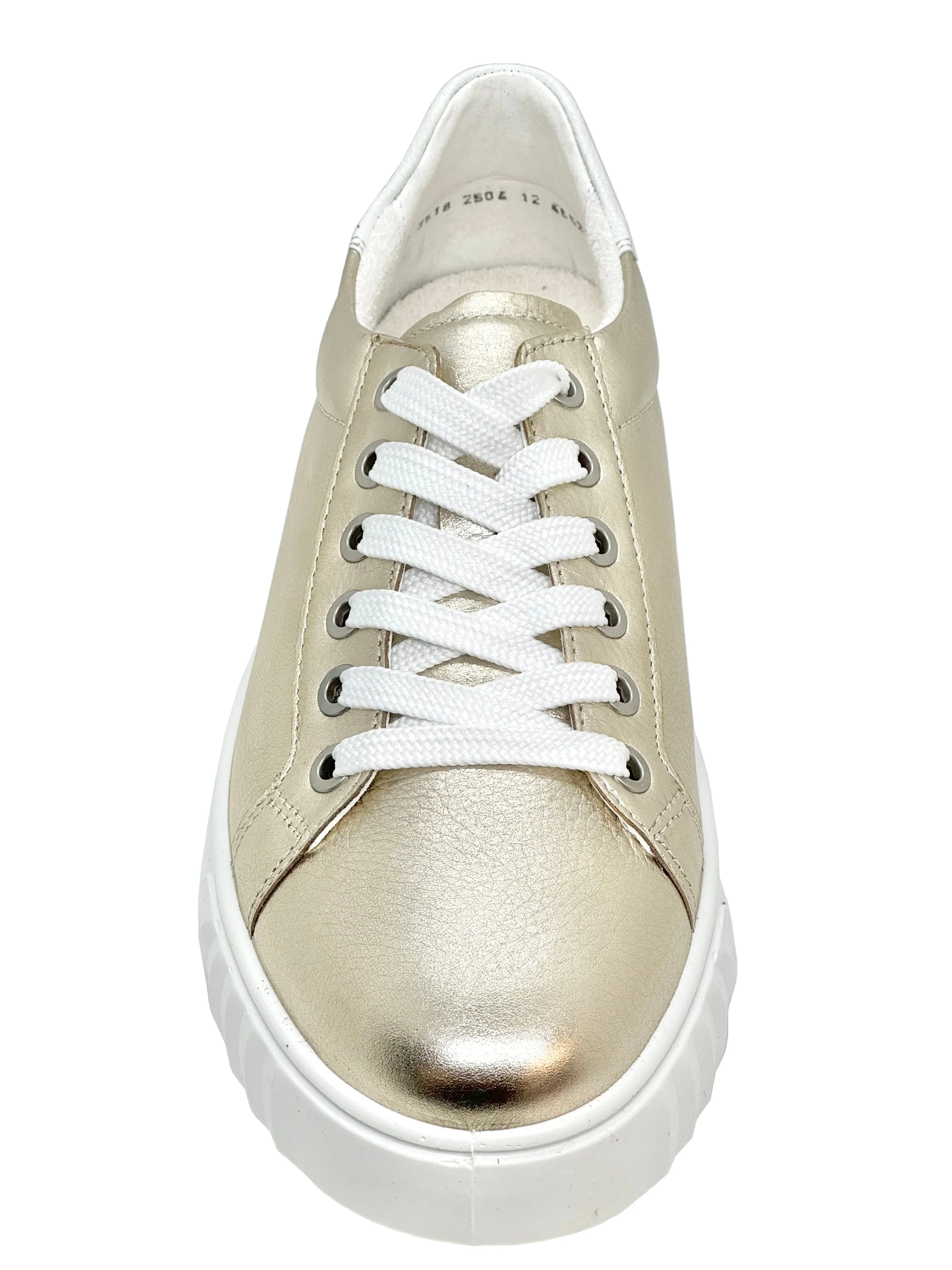 Ara Ladies Monaco  Metallic Lace Up Sneaker