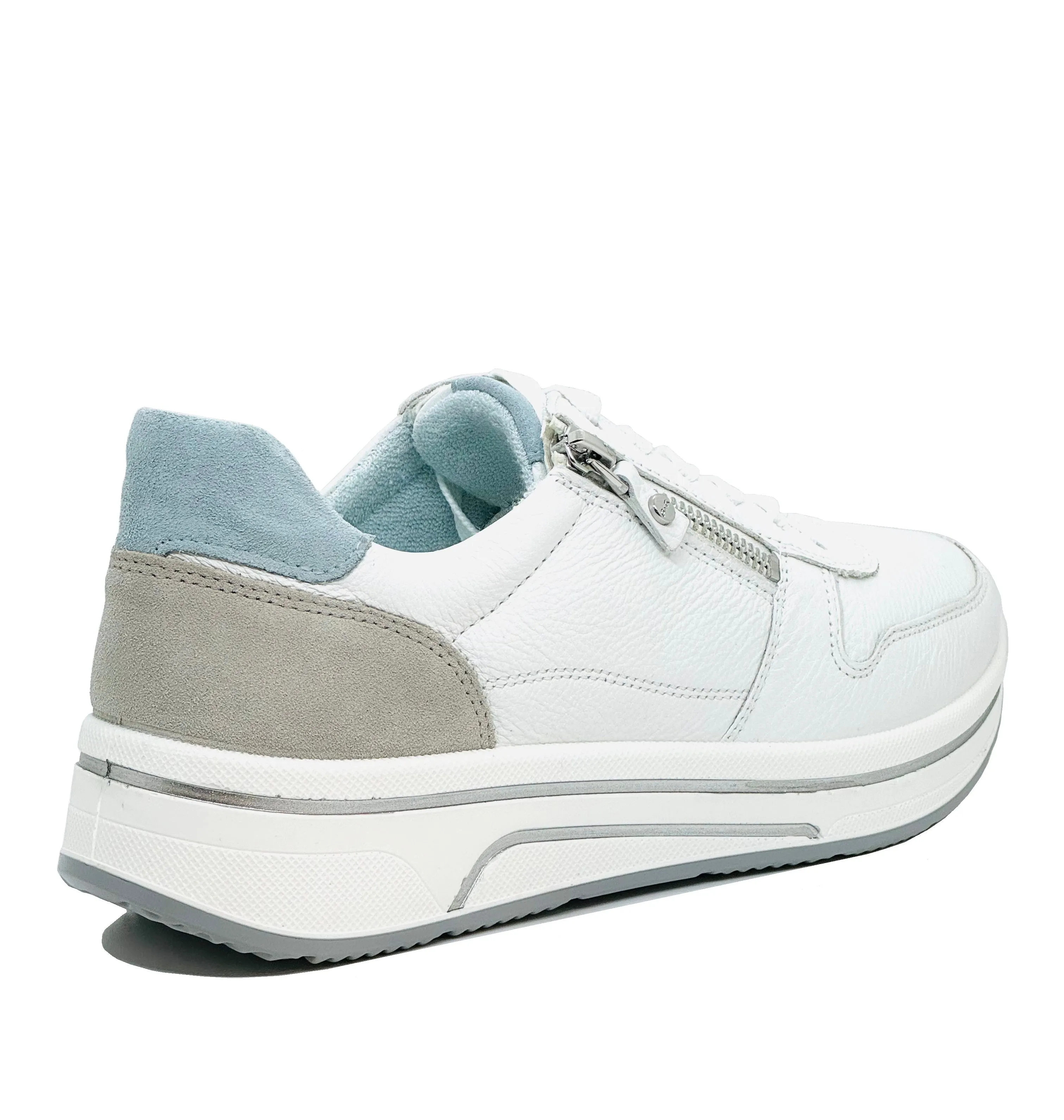 Ara Ladies Sapporo lace up and zip sneaker