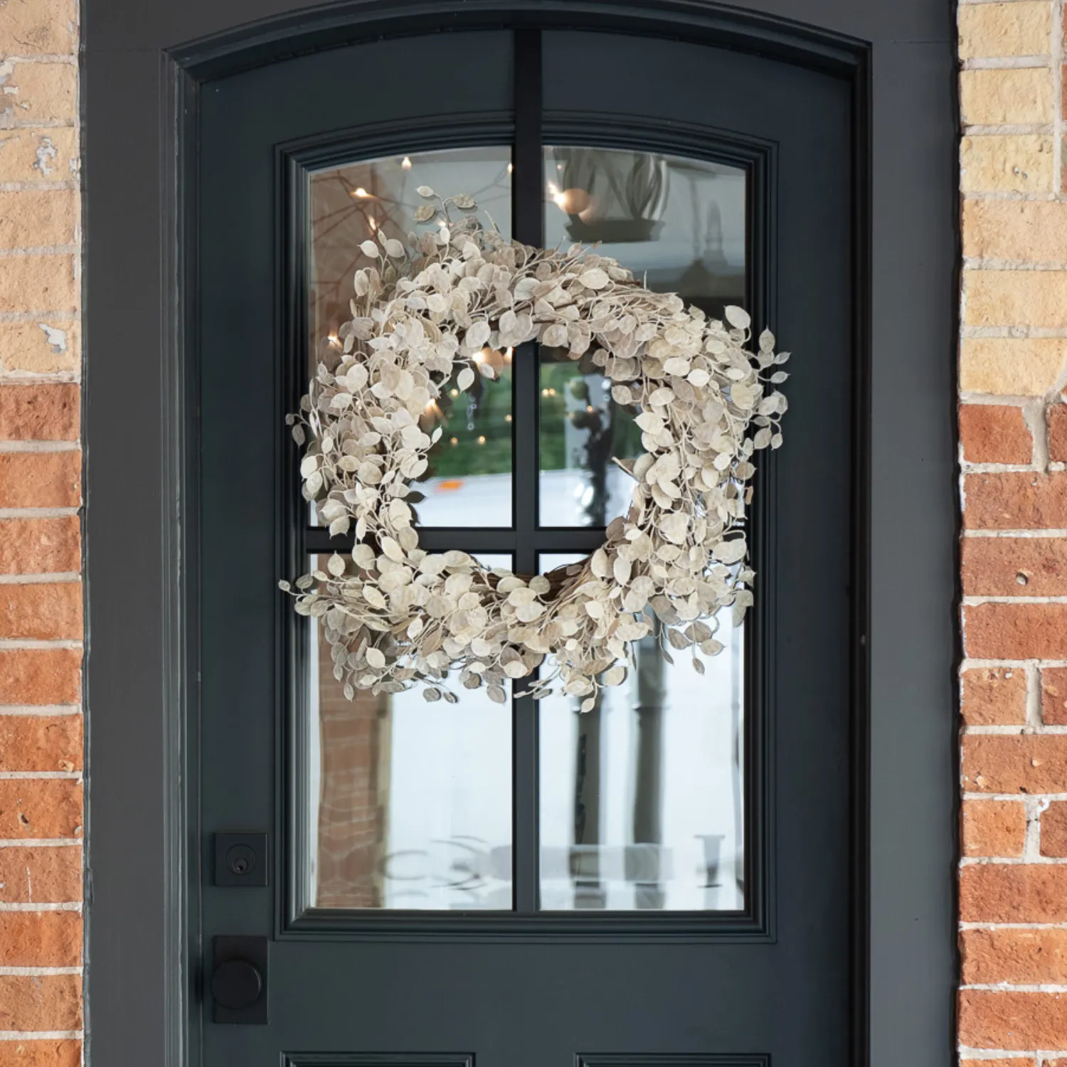 Artificial 22" Pearl Eucalyptus Wreath