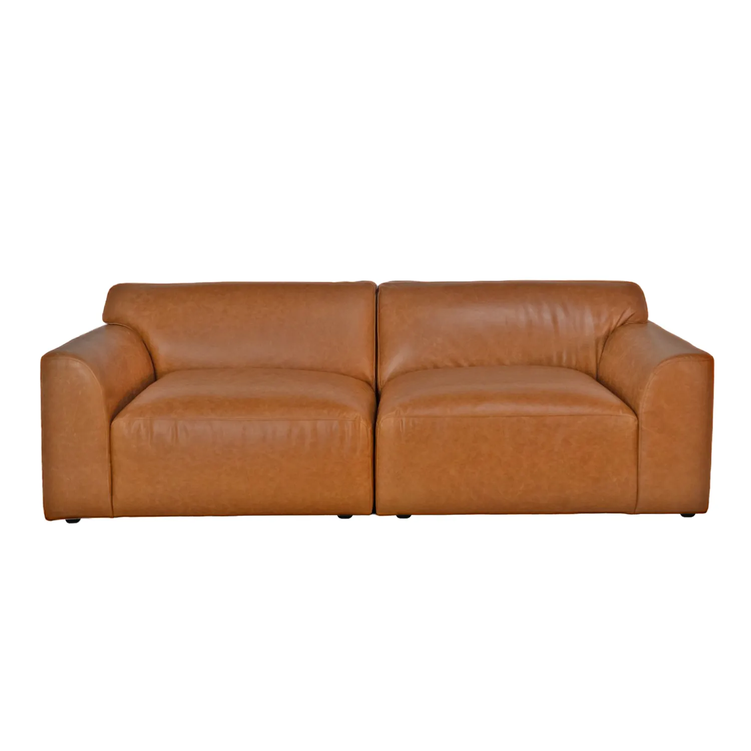 Aspen Distressed Cognac Leather 2 Seater Sofa