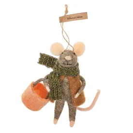 Autumn Scarf Mouse Ornament