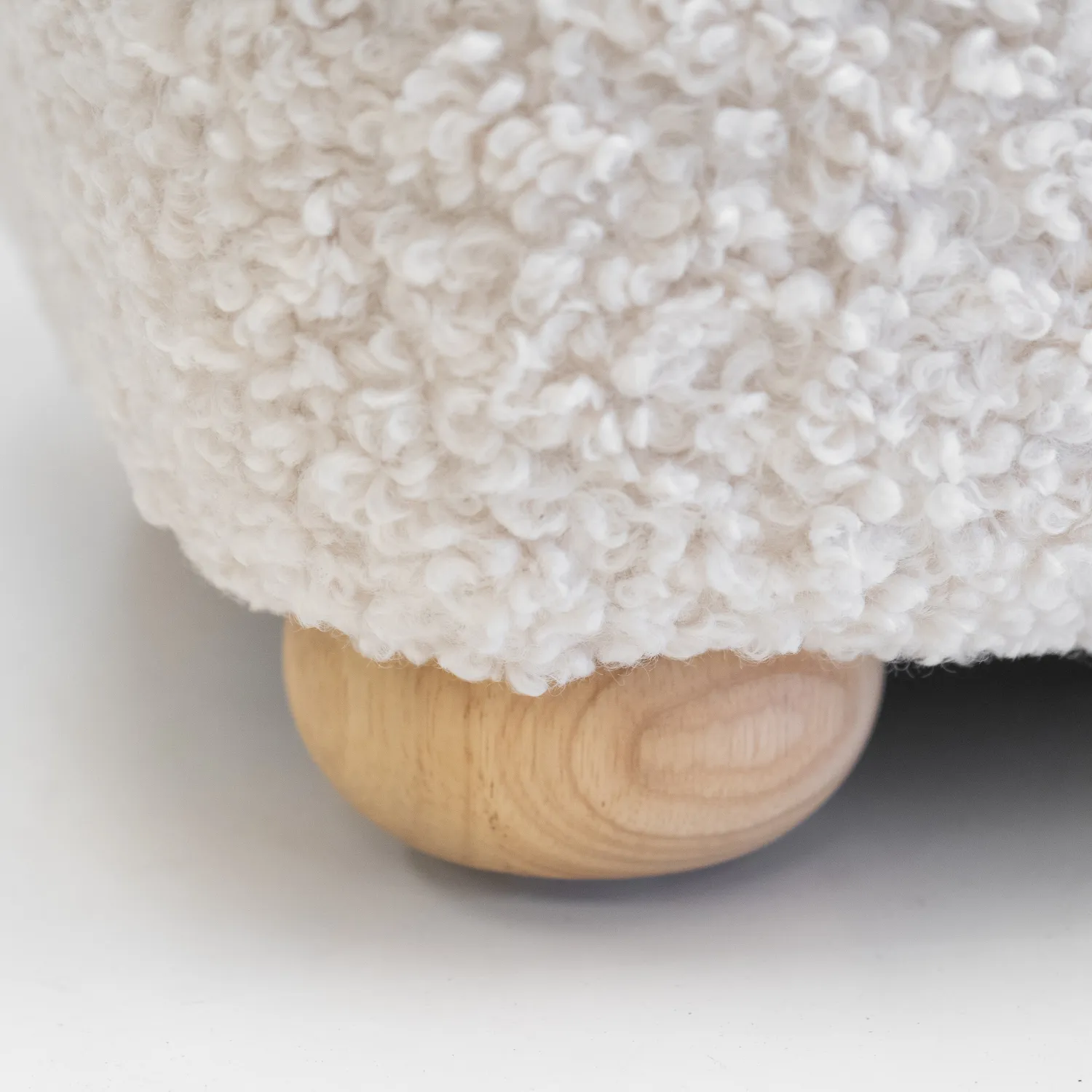 Bond Cream Sherpa Stool