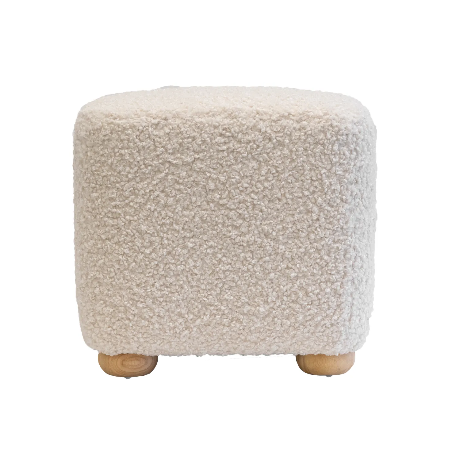 Bond Cream Sherpa Stool