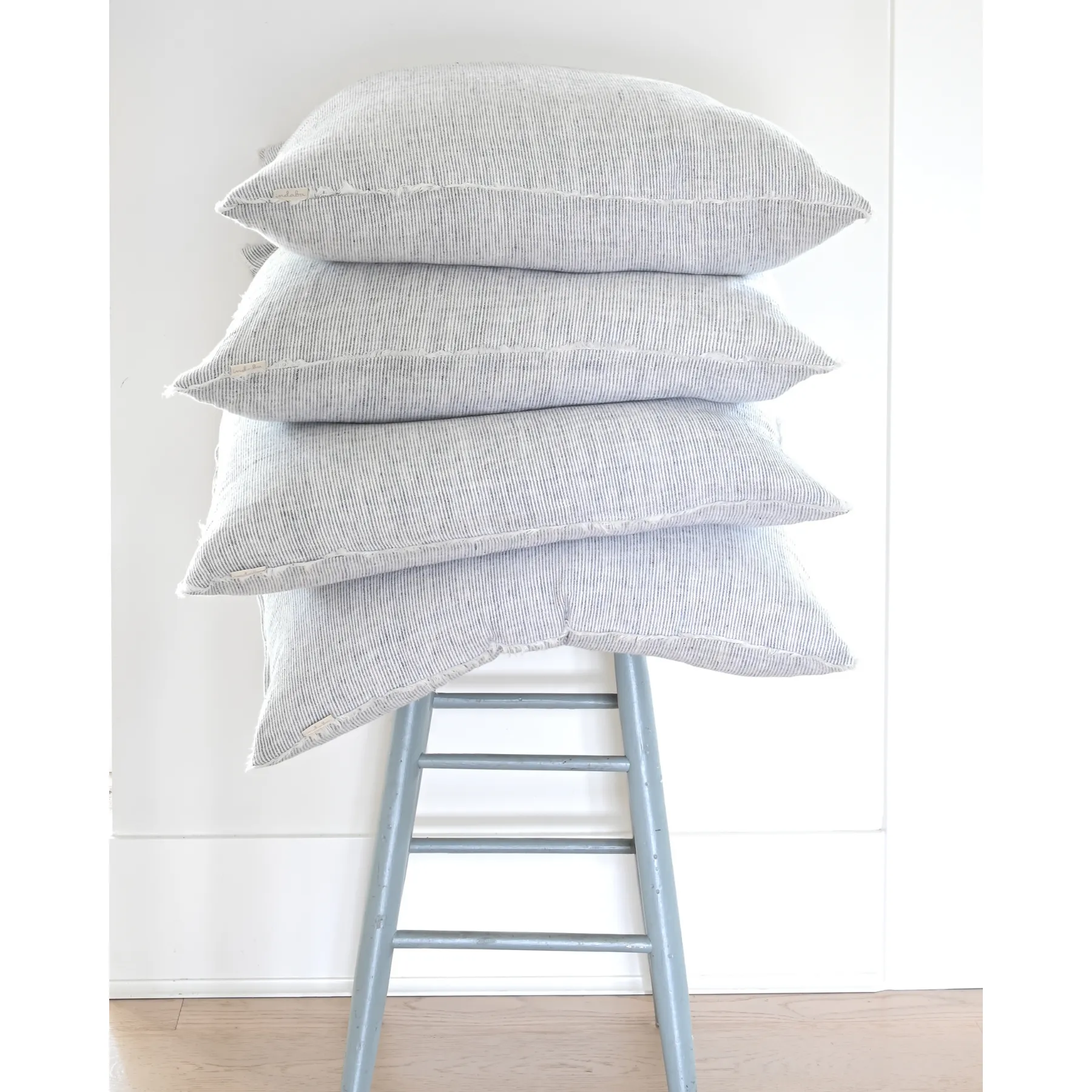 Cambri Denim Stripe Linen Pillow