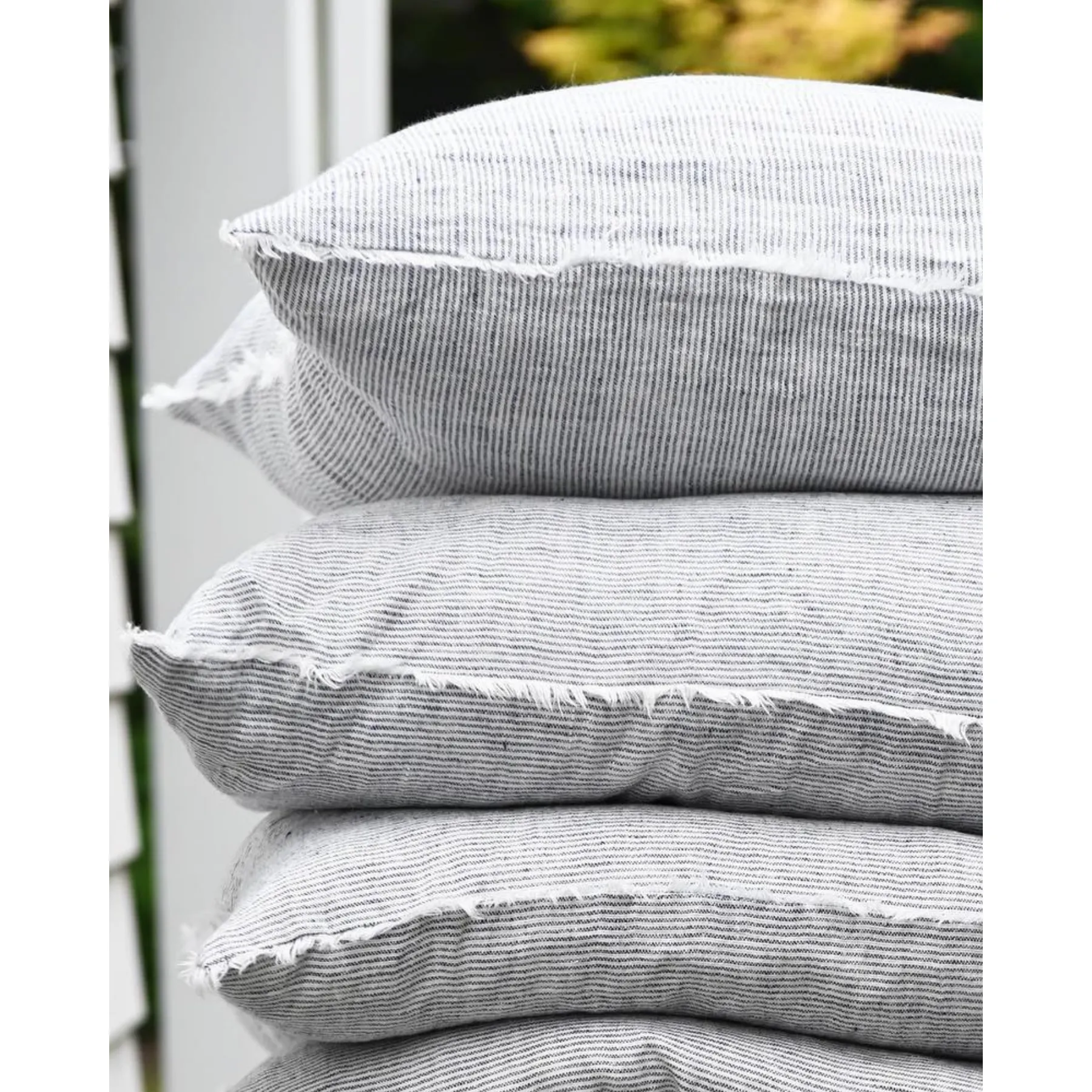 Cambri Denim Stripe Linen Pillow