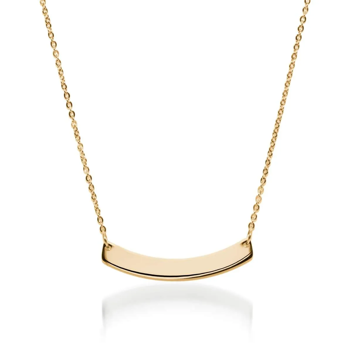 Curved Minimalist Bar | 18k Gold | Necklace