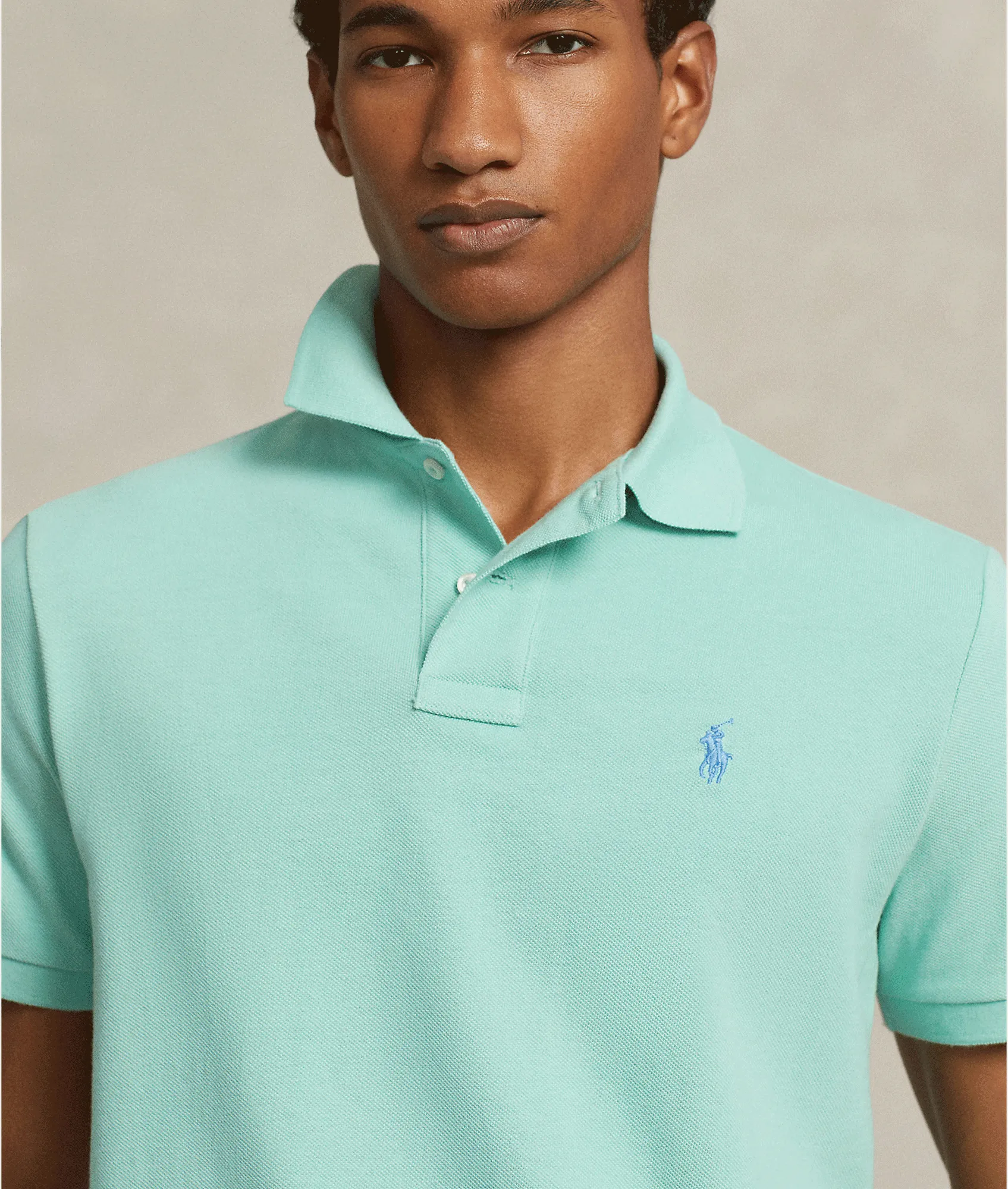 Custom Slim Fit Mesh Polo Shirt - Green