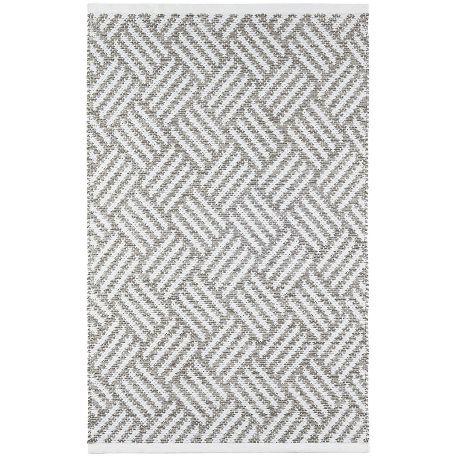 Dash & Albert Crisscross Handwoven Platinum Indoor Outdoor Rug