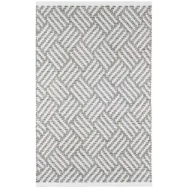 Dash & Albert Crisscross Handwoven Platinum Indoor Outdoor Rug