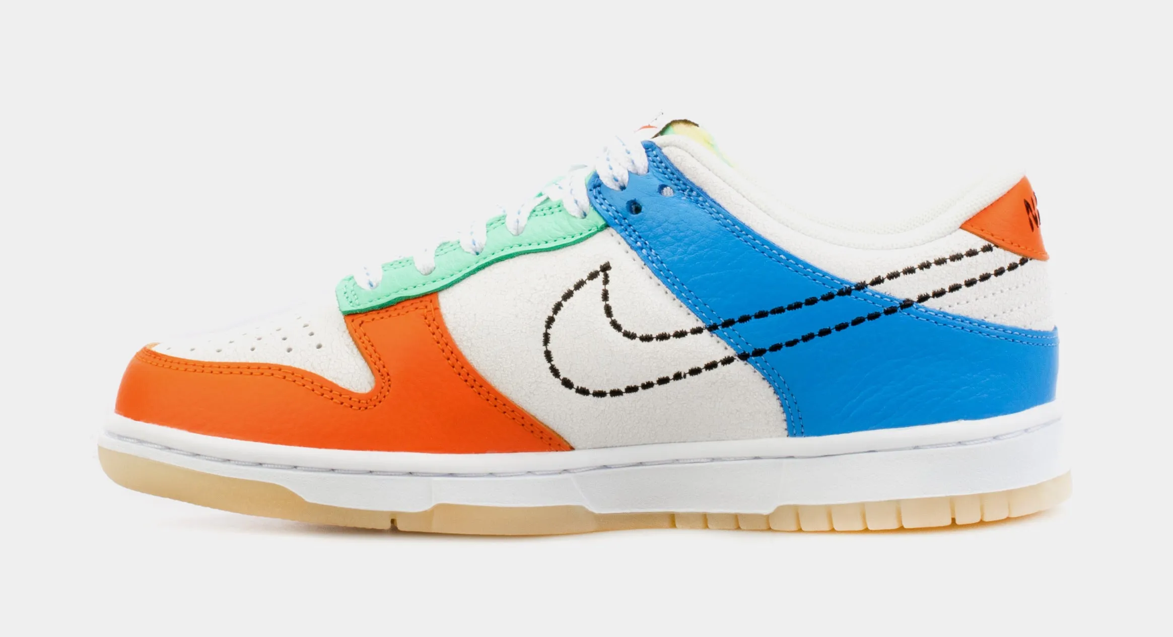 Dunk Low 101 Grade School Lifestyle Shoes (White/Orange/Multi)