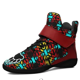 Fire Colors and Turquoise Bearpaw Ipottaa Basketball / Sport High Top Shoes