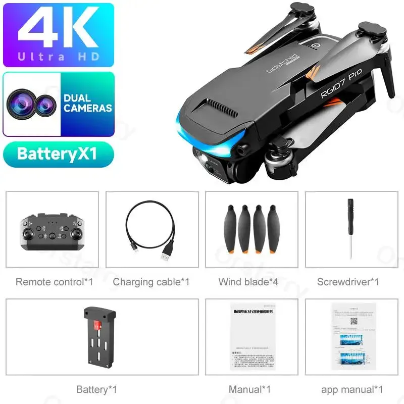 Foldable Quadcopter Mini Drone 4K  Three-sided Obstacle avoidance