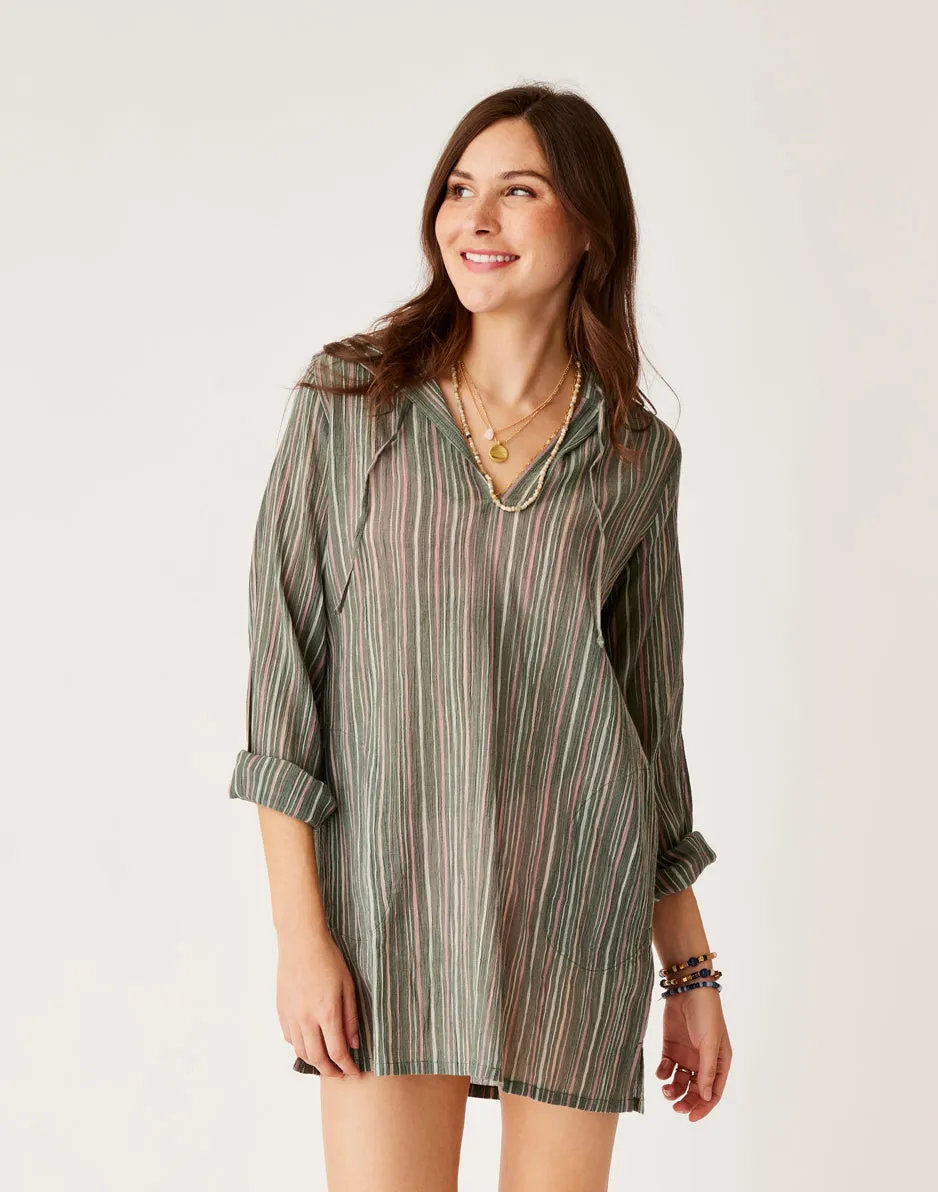 Gia Coverup: Cilantro Stripe