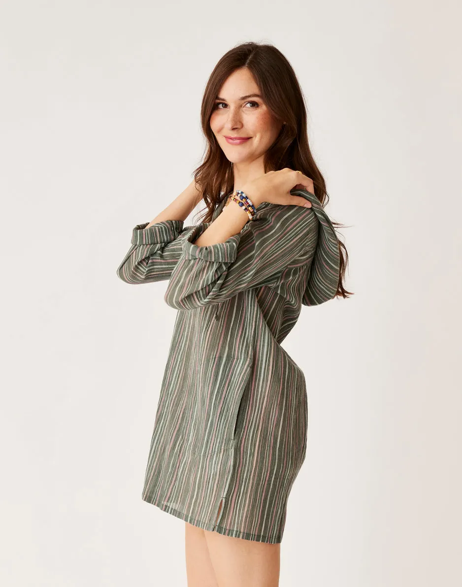 Gia Coverup: Cilantro Stripe