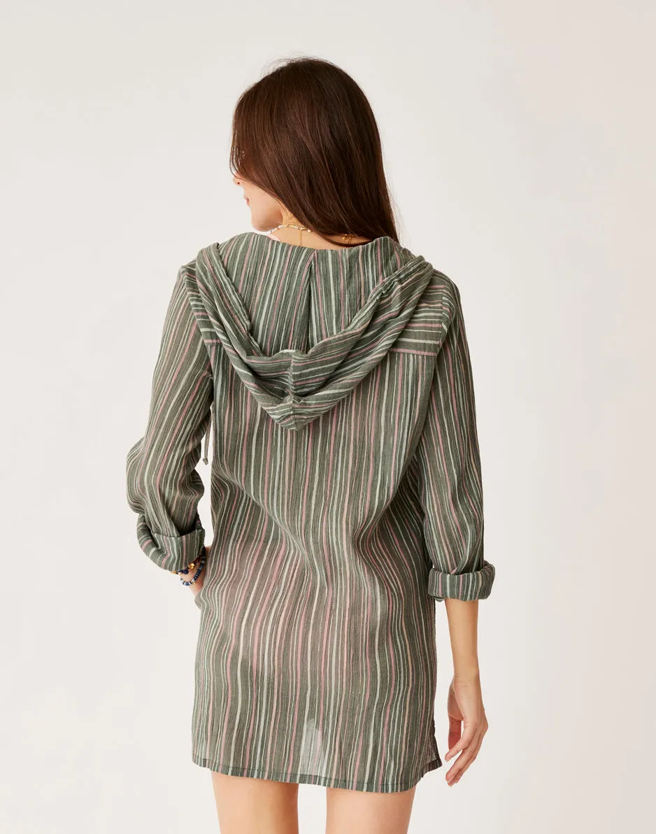 Gia Coverup: Cilantro Stripe