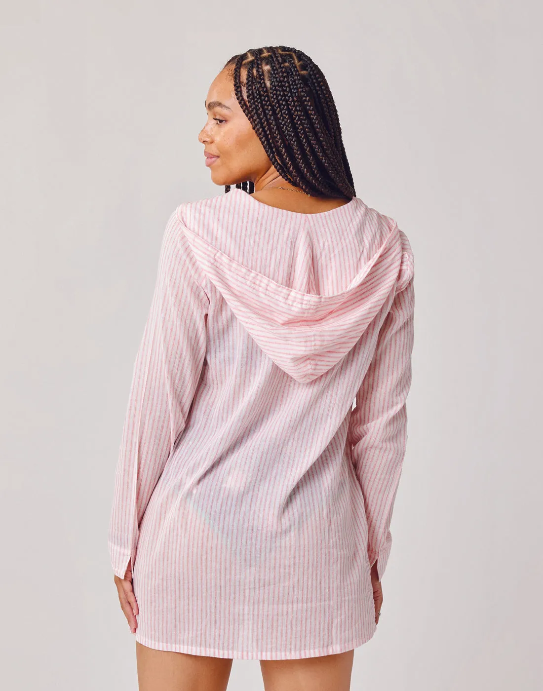 Gia Coverup: Grapefruit Milos Stripe