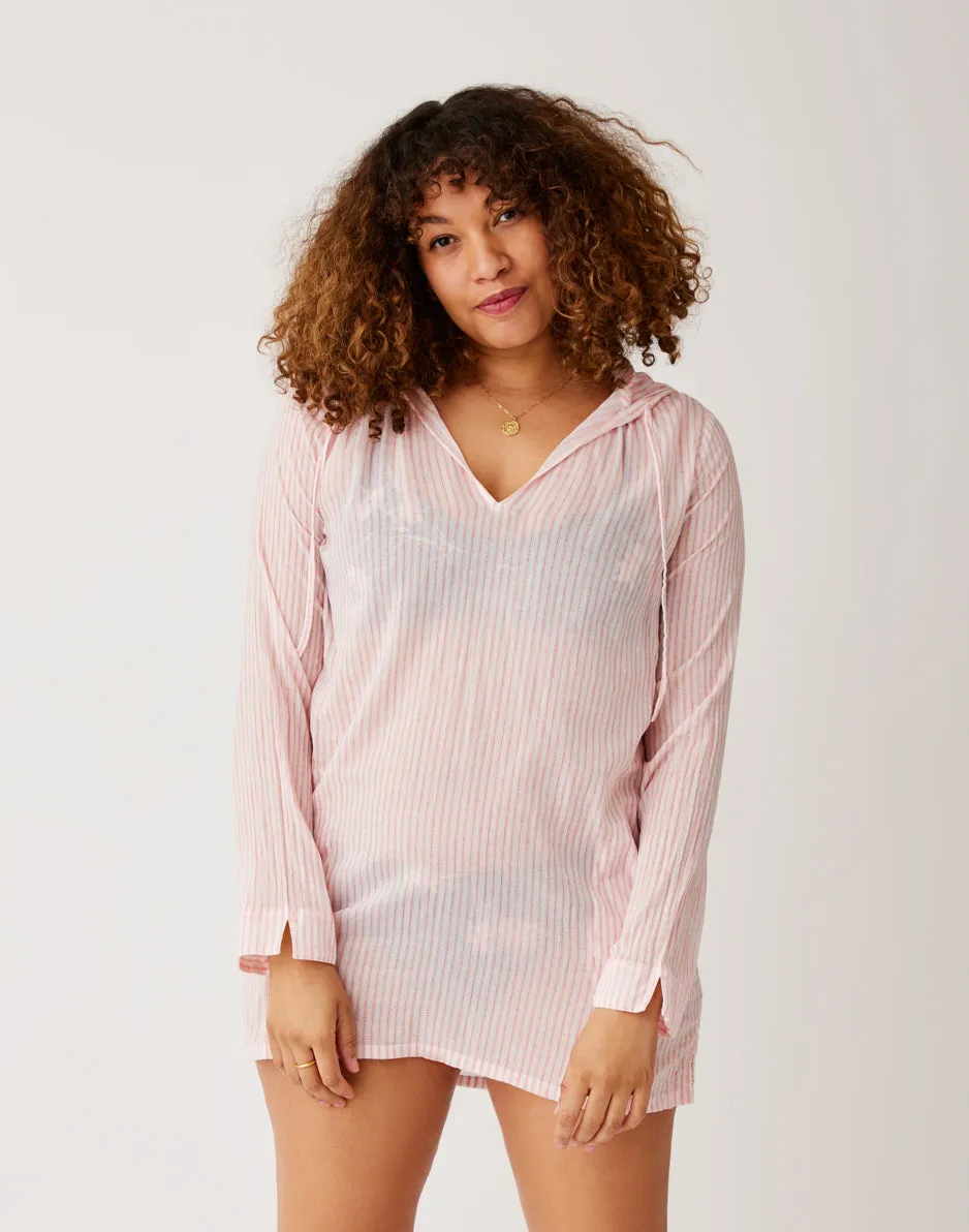 Gia Coverup: Grapefruit Milos Stripe