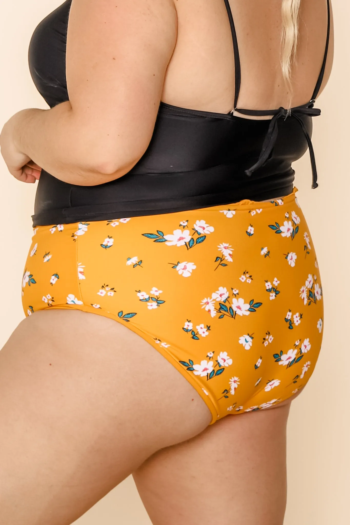 Lush Reversible Bottoms | Mango/Floral | Final Sale