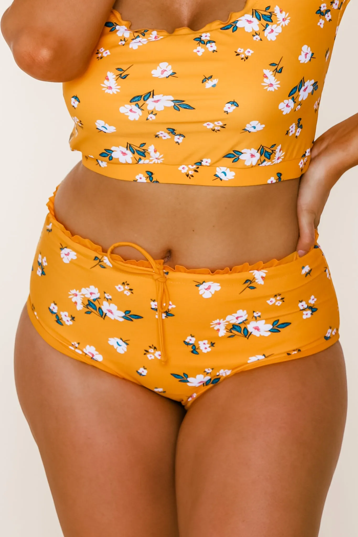 Lush Reversible Bottoms | Mango/Floral | Final Sale