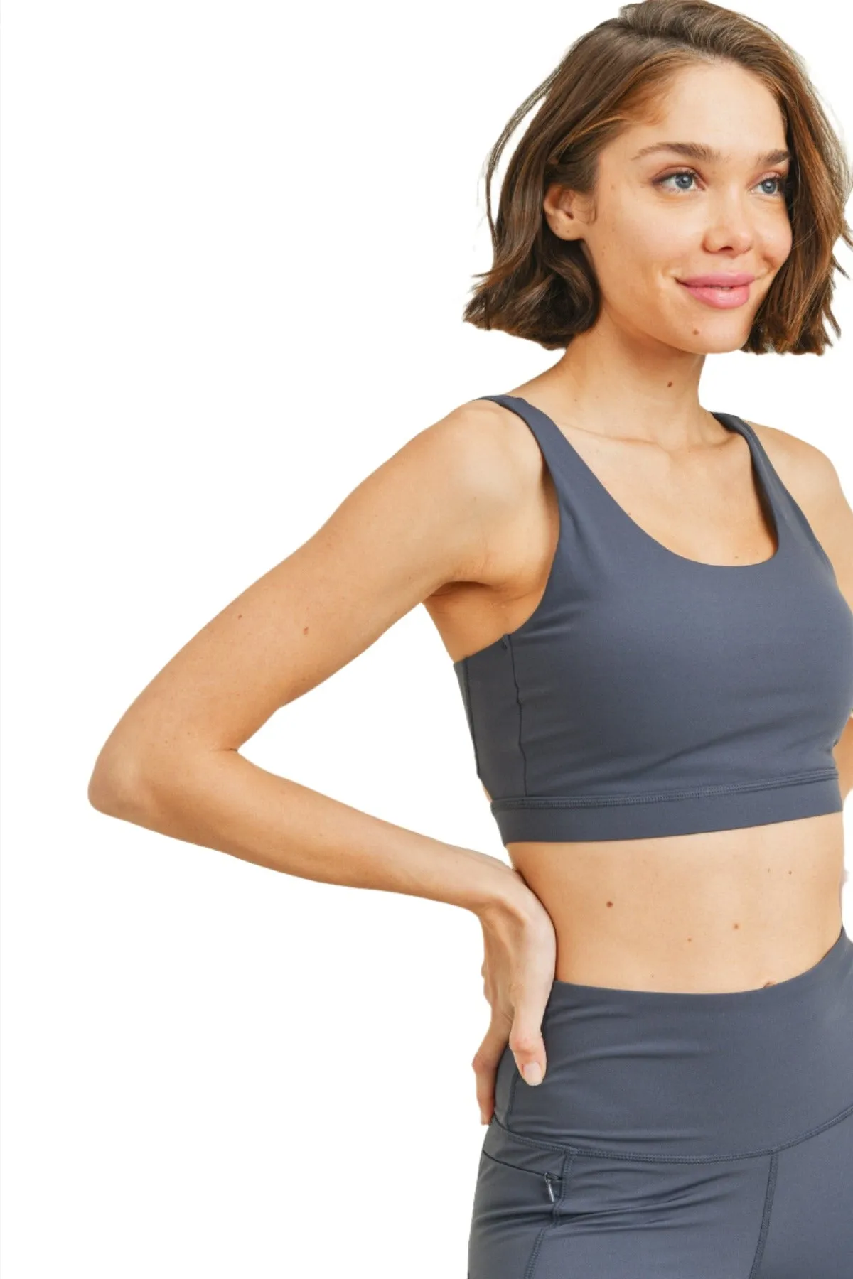 Mono B Twist Back Sports Bra Top AT8090