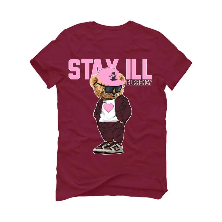 Nike Dunk Low Valentine's Day 2023 - Burgundy T-Shirt (Stay ill Bear)