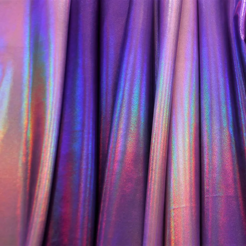 Ombre Dizzy Foiled Spandex | Blue Moon Fabrics