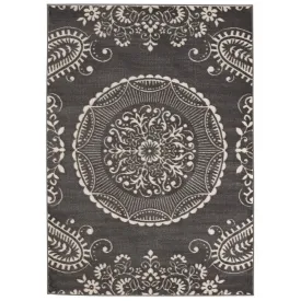 " Meticulous Medallion Charcoal Grey" (5'3" x 7'4") - 5'3" x 7'4"