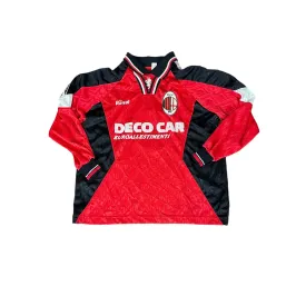 Rare Vintage Red   Black AC Milan Long Sleeve Tee - Small