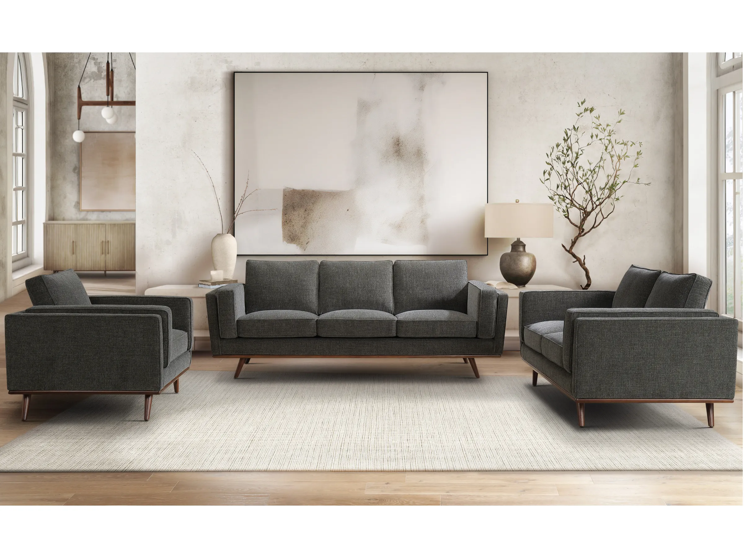 Taverly 3pc Fabric Sofa Collection