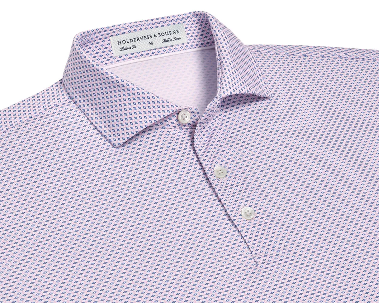 The Simmons Shirt: White/Aberdeen Blue/Scotch Pink