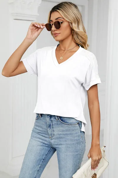 V-Neck Short Sleeve T-Shirt