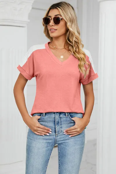 V-Neck Short Sleeve T-Shirt