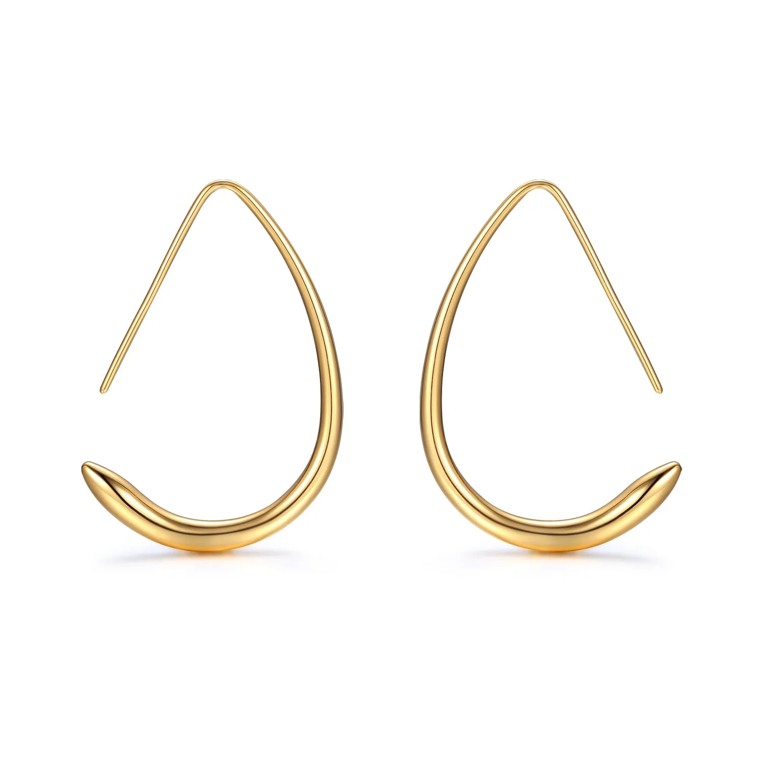 Waterdrop Shape Hoop Earrings