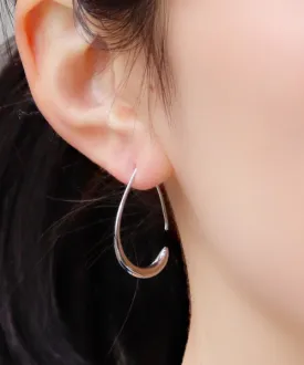 Waterdrop Shape Hoop Earrings